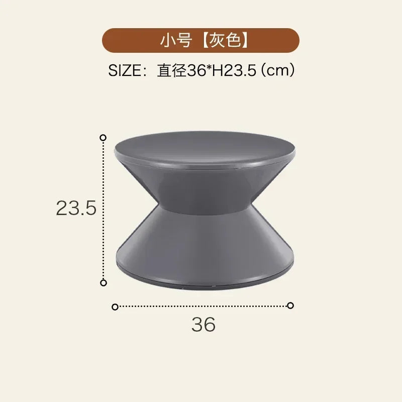 Tabouret de chevet multifonctionnel INS – style nordique créatif, siège sablier en plastique, petite table basse pour salon ou chambre