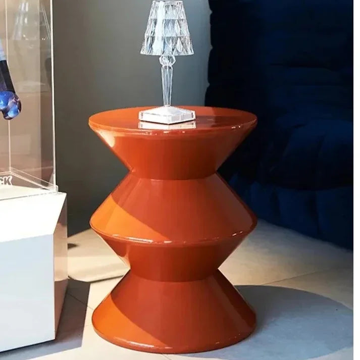 Tabouret de chevet multifonctionnel INS – style nordique créatif, siège sablier en plastique, petite table basse pour salon ou chambre