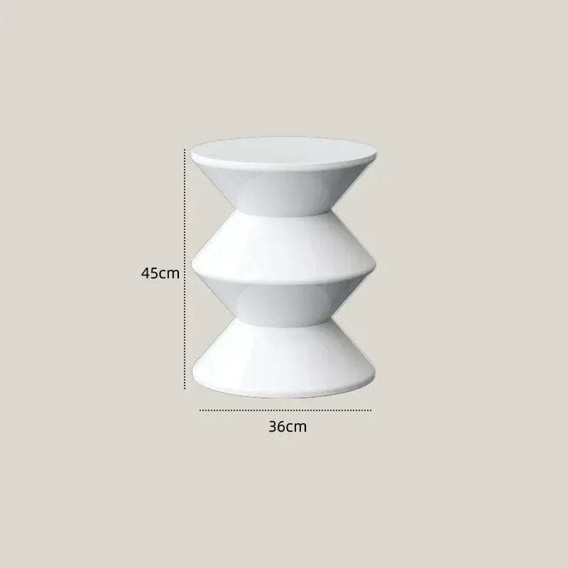Tabouret de chevet multifonctionnel INS – style nordique créatif, siège sablier en plastique, petite table basse pour salon ou chambre