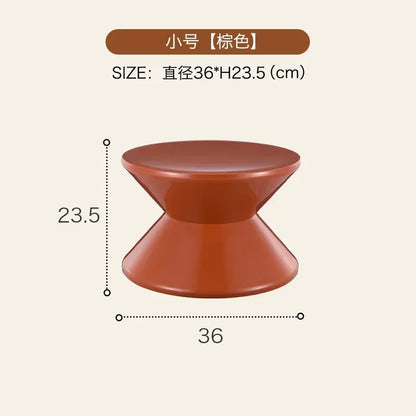 Tabouret de chevet multifonctionnel INS – style nordique créatif, siège sablier en plastique, petite table basse pour salon ou chambre