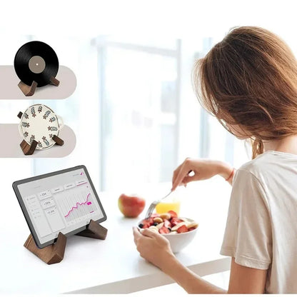 Porte-recette en bois – support décoratif pour livre de cuisine, repose-livre pour comptoir de cuisine, bureau ou table