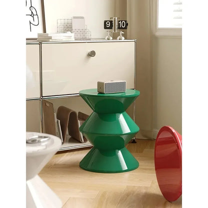 Tabouret de chevet multifonctionnel INS – style nordique créatif, siège sablier en plastique, petite table basse pour salon ou chambre