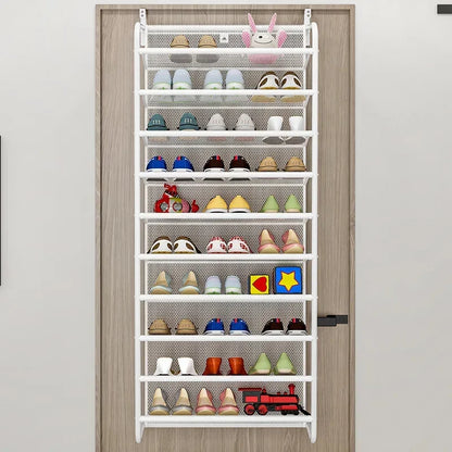 Armoire à chaussures murale simple – rangement multicouche T1, anti-poussière, à suspendre derrière la porte pour dortoir ou petit espace