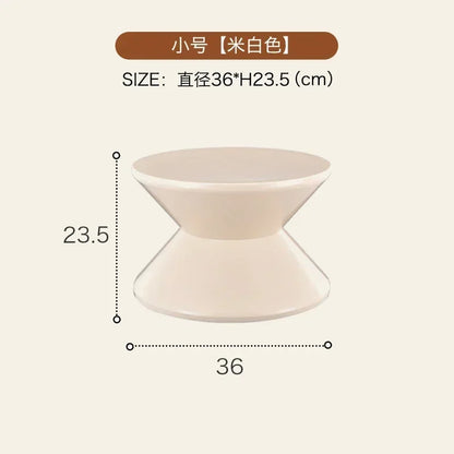 Tabouret de chevet multifonctionnel INS – style nordique créatif, siège sablier en plastique, petite table basse pour salon ou chambre