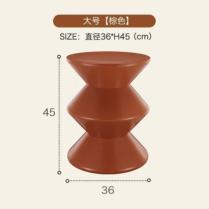 Tabouret de chevet multifonctionnel INS – style nordique créatif, siège sablier en plastique, petite table basse pour salon ou chambre