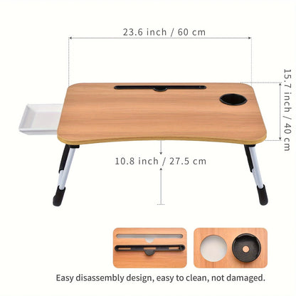 Table pliante multifonction pour ordinateur portable, lit ou canapé – support de lecture, d’écriture ou plateau de petit-déjeuner portable