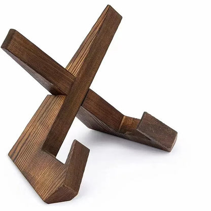 Porte-recette en bois – support décoratif pour livre de cuisine, repose-livre pour comptoir de cuisine, bureau ou table