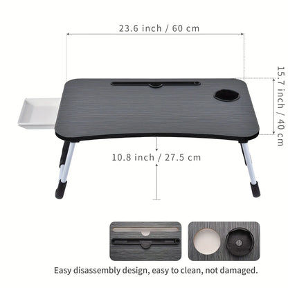 Table pliante multifonction pour ordinateur portable, lit ou canapé – support de lecture, d’écriture ou plateau de petit-déjeuner portable